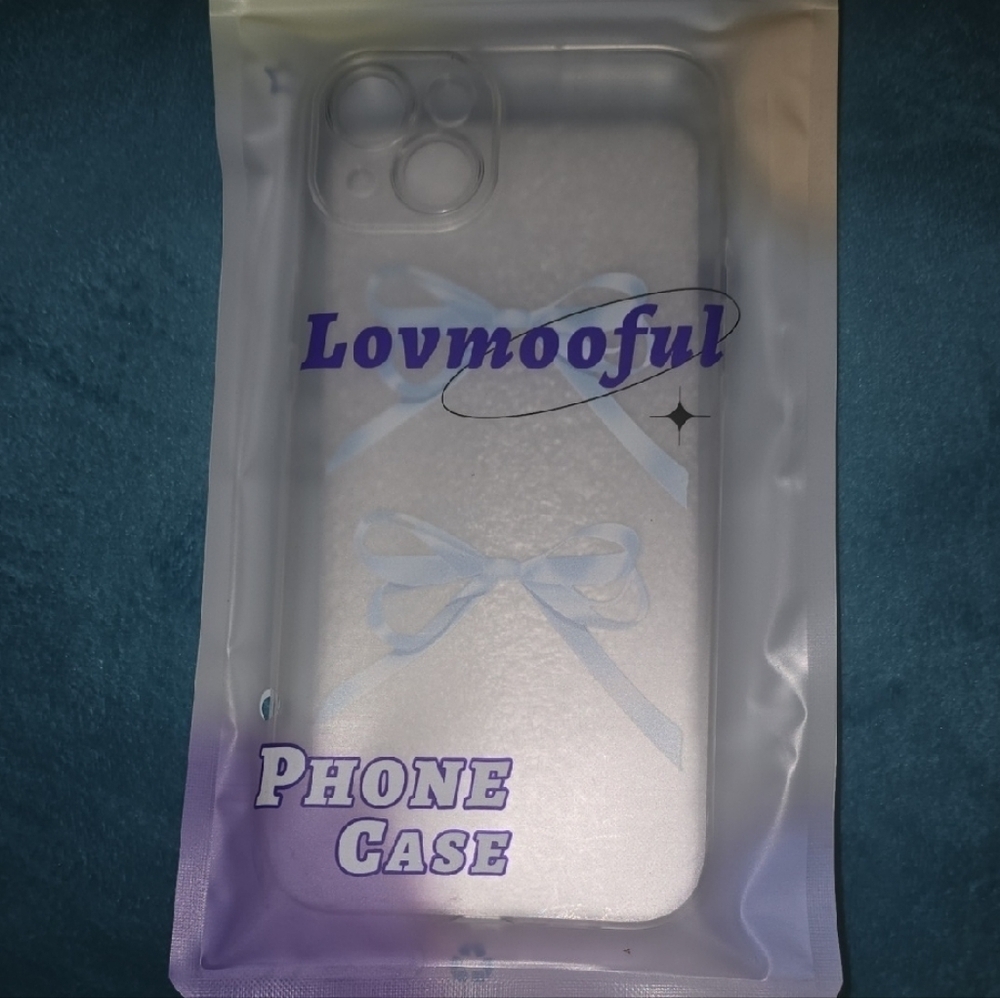 Clear Blue Bow Phone Case